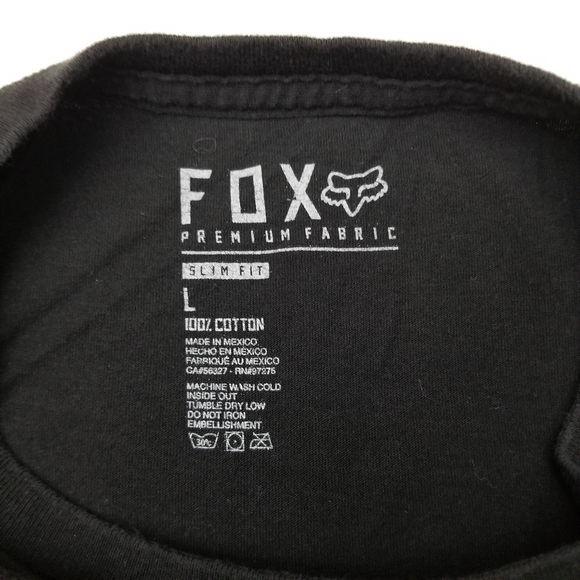 Fox Racing Men's Slim Fit Black Graphic Casual Cycling Shortsleeve T-Shirt, L - Picture 5 of 6